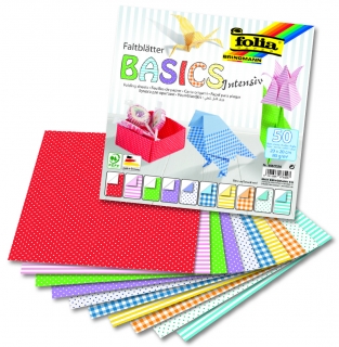 Origami papier "Basic Intensiv"- 80 g/m2 - 20x20 cm, 50 hárkov