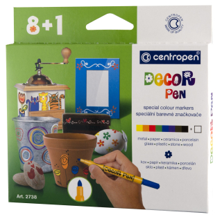 Dekor fixky Centropen 2738 - sada 8+1ks