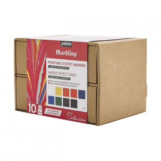 Mramorovacie farby pébéo - 10x45 ml, sada