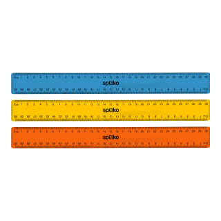 Plastové pravítko SPOKO, 30 cm - mix farieb